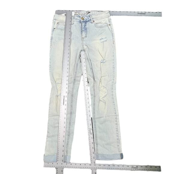 Seven7 Weekend Slim Fit Straight Leg Women's Size 4 Distressed Jeans Denim NWT - Picture 4 of 16
